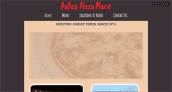 Desktop Screenshot of papaspizzaplace.com