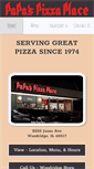 Mobile Screenshot of papaspizzaplace.com
